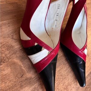 Carlos Molina Red and Black Women's Heels